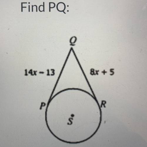Geometry please help-
Find PQ