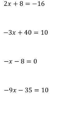 Solve for X. Please solve all four. First person to do so will get brainliest.
