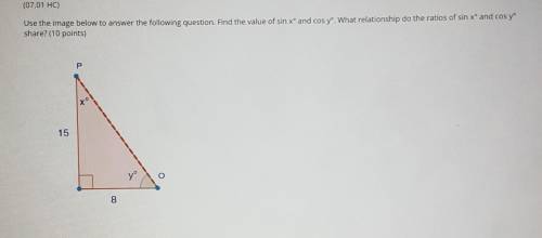 I need help the picture is a question

explain the difference between using the trigonometric rati