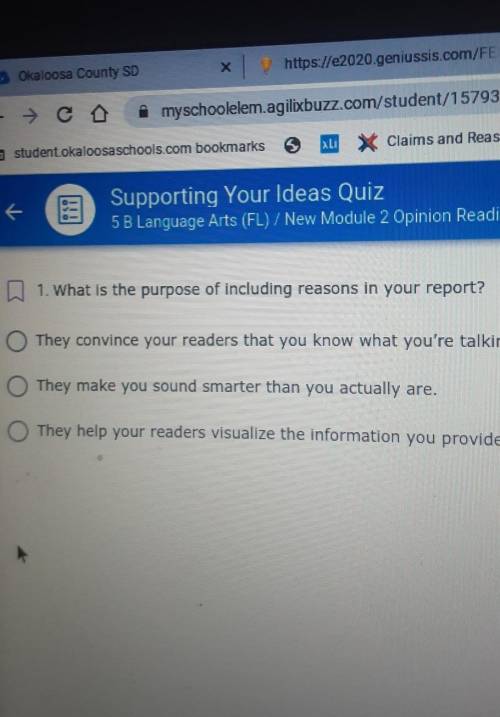 What is the purpose of including reasons in your report?​