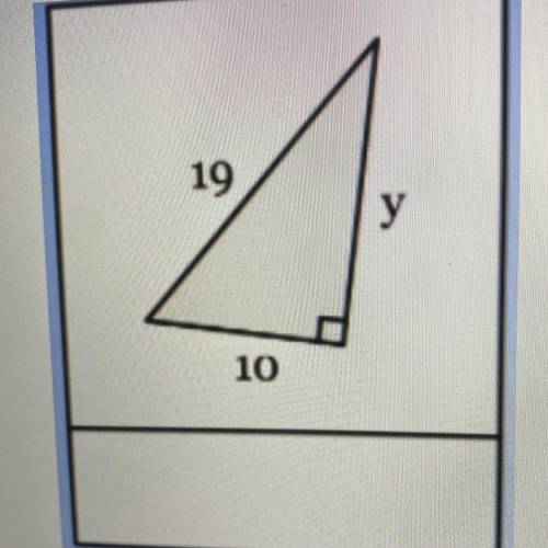 Use the Pythagorean Theron to determine if the following is a right triangle