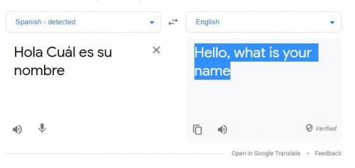 What does this mean: Hola Cuál es su nombre