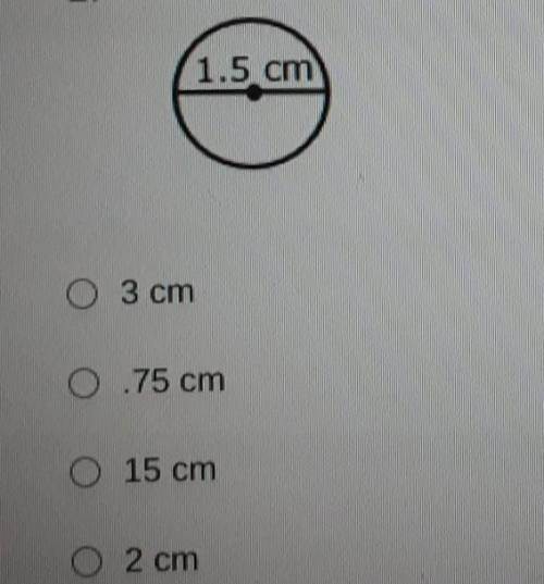 Find the length of the diameter if the radius is given. Find the length of the radius if the diamet