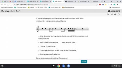 . Answer the following questions about the musical example below. Write directly on the example as
