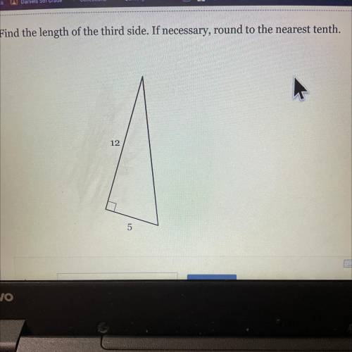 Find the length of the third side. If necessary, round to the nearest tenth??