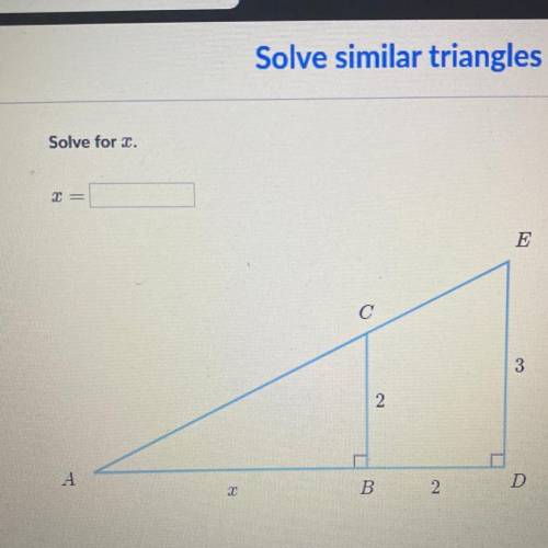 Solve for x 
X=? 
HELP PLEASSS ASAP