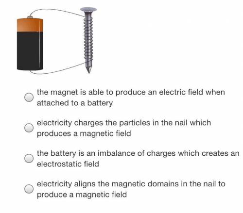 Which of the following best describes how an electromagnet works?