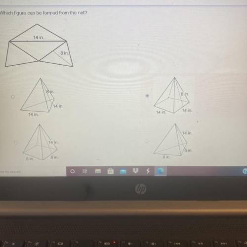 Which figure can be formed from the net?