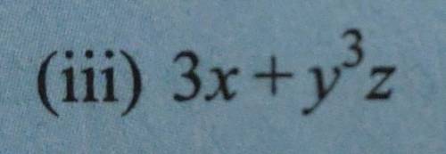 Factorise3x + y^3 z​