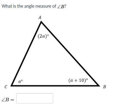 What is the Angled measurement of ∠B