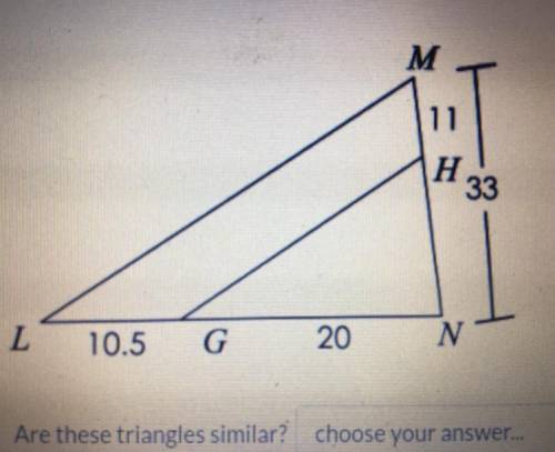 Is this triangle a AA SAS or SSS or Not Similar 
PLS HELP PLS PLS