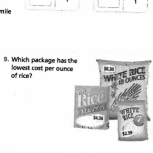 Which package has the lowest cost per ounce of rice? Please help