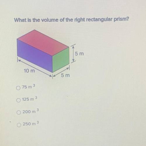 Question is in the picture!
What is the volume of the right rectangular prism?