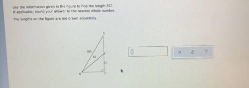 Use the information given in the figure to find the length