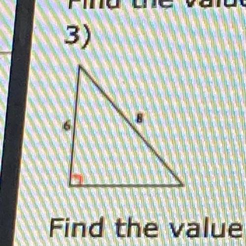 3)
Find the value of x, then use that to find the area of the triangle.