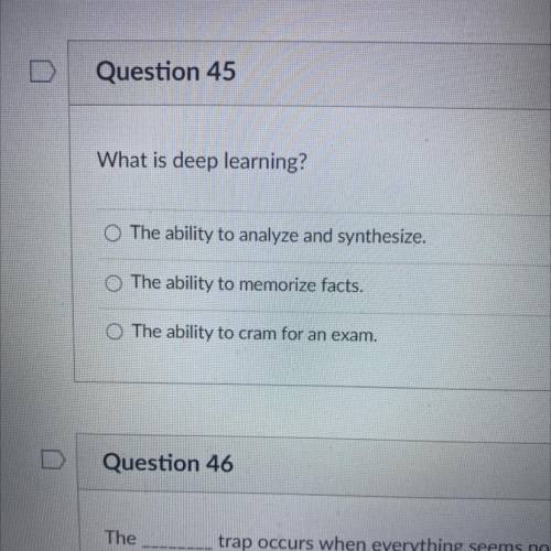 Question 45
What is deep learning ?