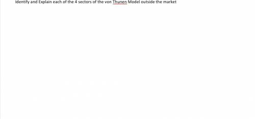 Identify and Explain each of the 4 sectors of the von Thunen Model outside the market