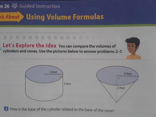 How are the height of the cylinder and the cone related.

A. they are nor related. B.the height of