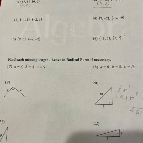 Can someone help with 17 and 18?