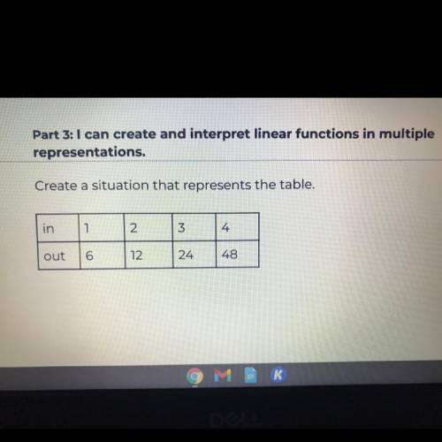 Plz help thx! Part 3: I can create and interpret linear functions in multiple

representations.
Cr