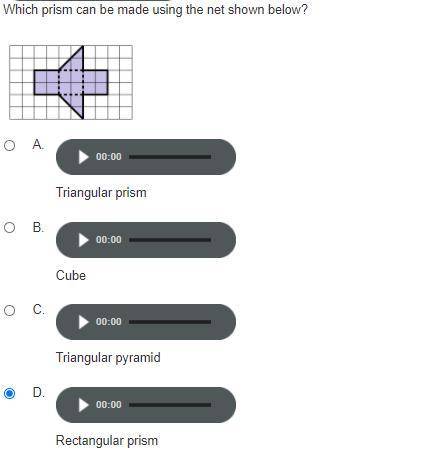 Which prism can be made using the net shown below?