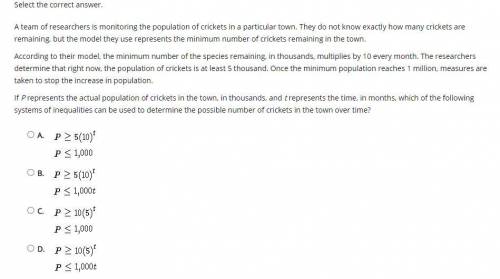 A team of researchers is monitoring the population of crickets in a particular town. They do not kn