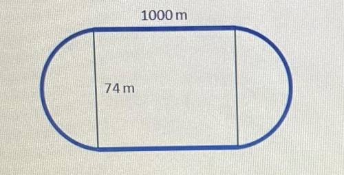 PLEASE HELPPPP

A school track is shown.
The track is made up of two semi-circles and a rectangle.