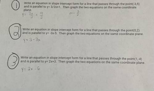 can someone show the work for these problems if the answers i have are right? i already have them g