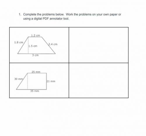 Complete the problems below. Work the problems on your own paper or

 
using a digital PDF annotato