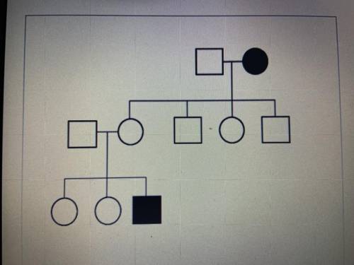 What type of inheritance pattern is shown in the pedigree to the left?

A autosomal dominant
B aut