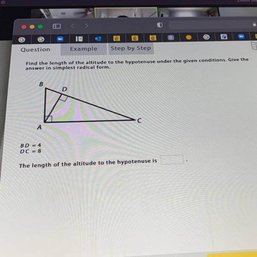 Find the length of the altitude to the hypotenuse under the given conditions give the answer in sim