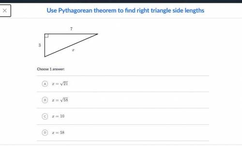 PLEASE HELPPP it's Use Pythagorean theorem to find right triangle side lengths

legit give brainli