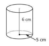 Find the exact volume of the cylinder?
471 cm³
60π cm³
180π cm³
150π cm³