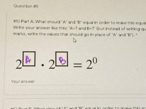 What should A and B equal in order to make this equation true?
