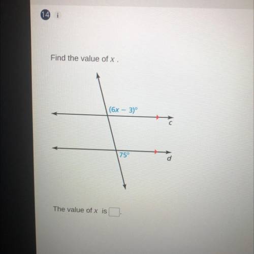 Can I please have help finding the value of x?