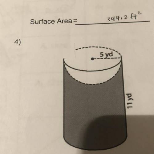 PLEASE HELP! 
i need to find the surface are