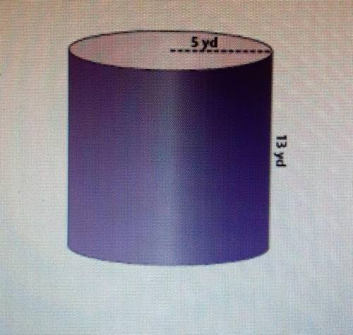 Find the volume of the cylinder shown. Use 3.14 for pl. Round your answer to the nearest tenth.

P