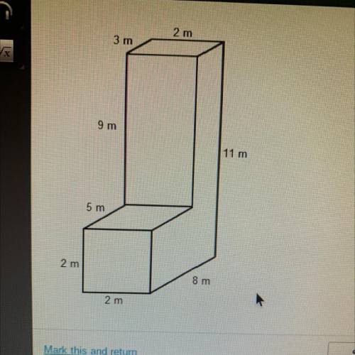 Please help... I’ll give you brainliest! What is the surface area of the composite solid?

2 m
3 m