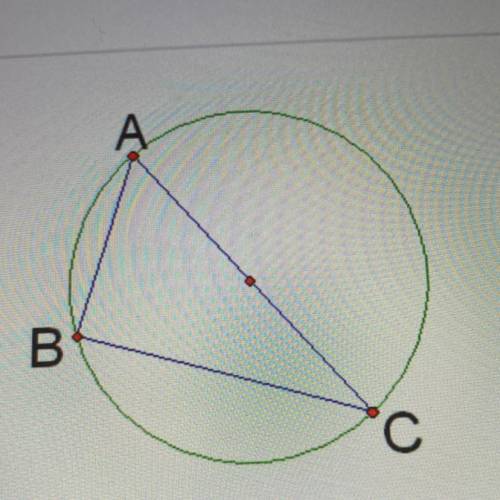 If segment AC is a diameter of the circle what can you conclude about triangle ABC?