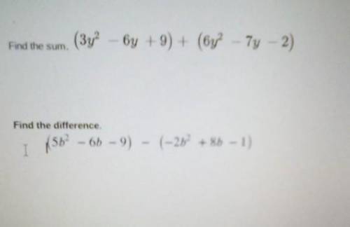 I need help on this please!! adding and subtracting polynomials​