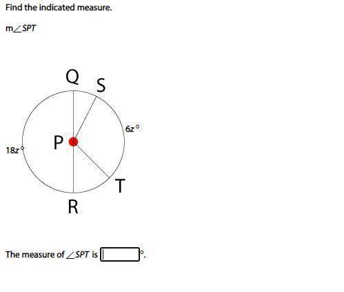 Find the indicated measure of angle SPT