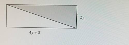 Write an algebraic expression to represent the area of the shaded region: ​