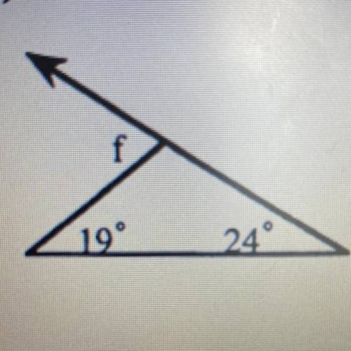 What is “F” in this triangle problem thingy