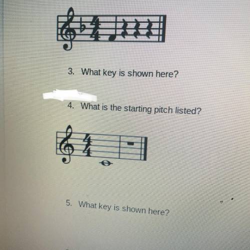 HELP

1&2.What is the key and what is the starting pitch
3&4.What is the key and starting