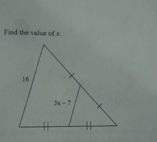 Find the value of x.​