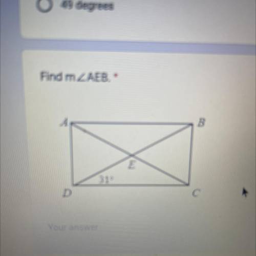 Find m< AEB. Please help