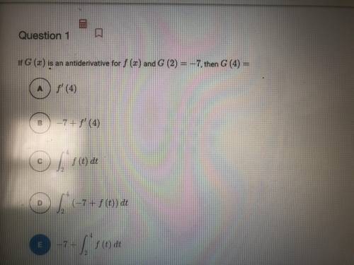 If G (2) is an antiderivative for f (2) and G (2) = -7, then G (4) =