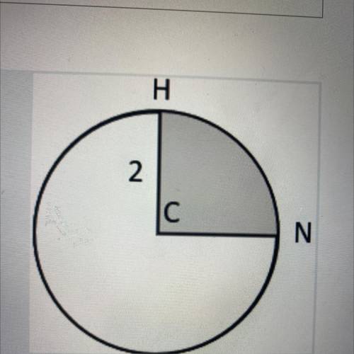 Use the diagram of circle C to find the area of the shaded sector.

the measure of angle HCN = 60°