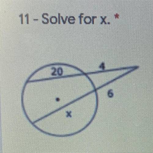 HELP: Solve for x.
A.7
B.10
C.16
D.20