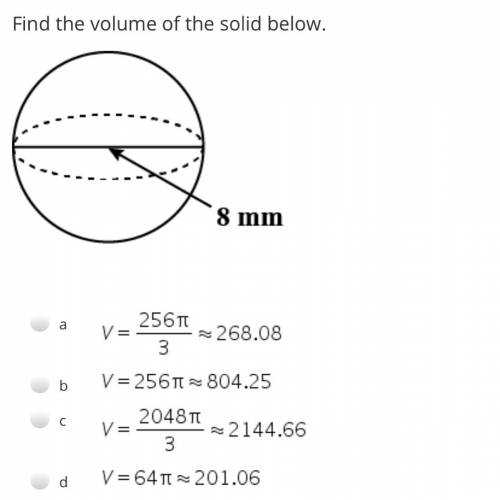 Find the volume of the solid￼
The problem is in the picture